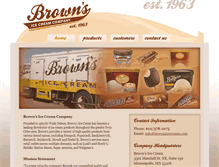 Tablet Screenshot of brownsicecream.com